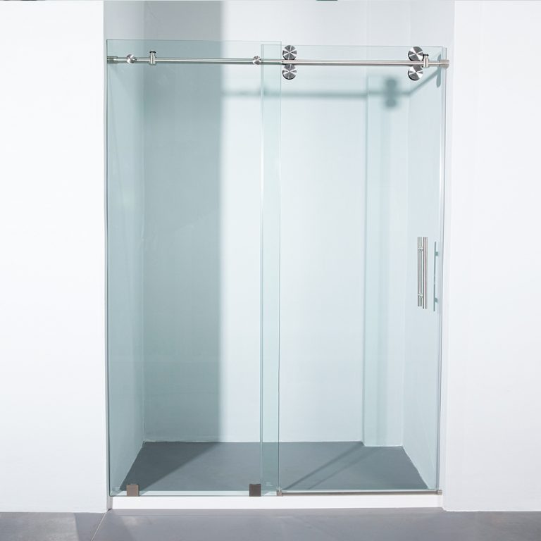 Frameless Sliding Shower Door - Crescent Style