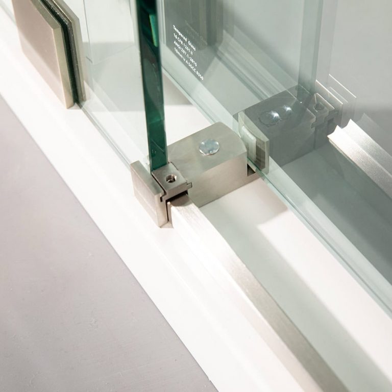 Frameless Sliding Shower Door - Crescent Style