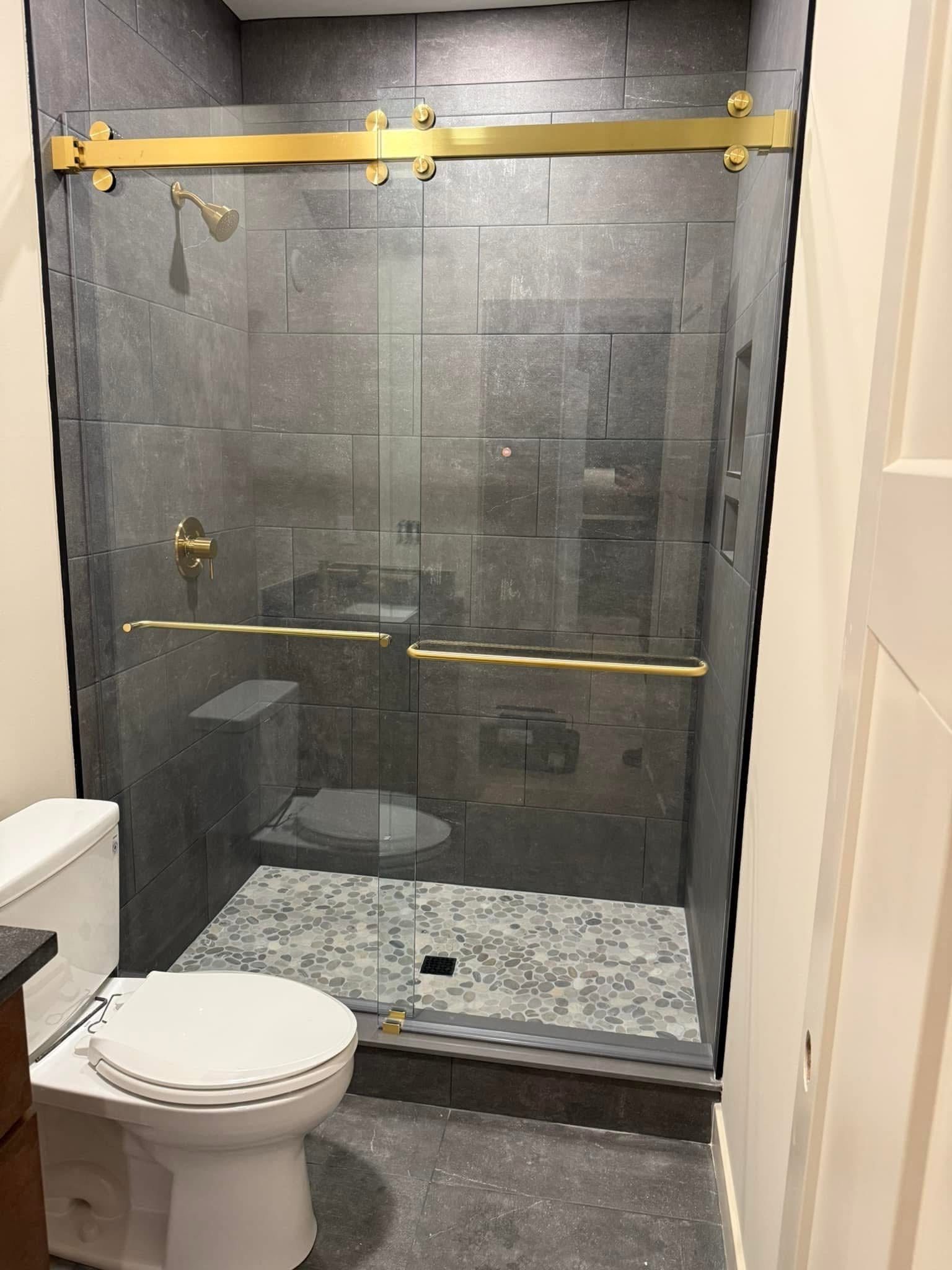 Cambridge Frameless Sliding Shower Door - Double Sliding System