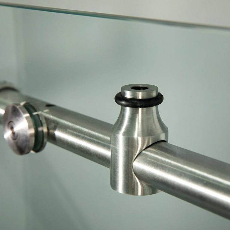 Frameless Sliding Shower Door - Crescent Style