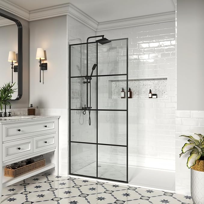 One Single Glass Shower Panel - 3/8-inch Tempered Clear Glass