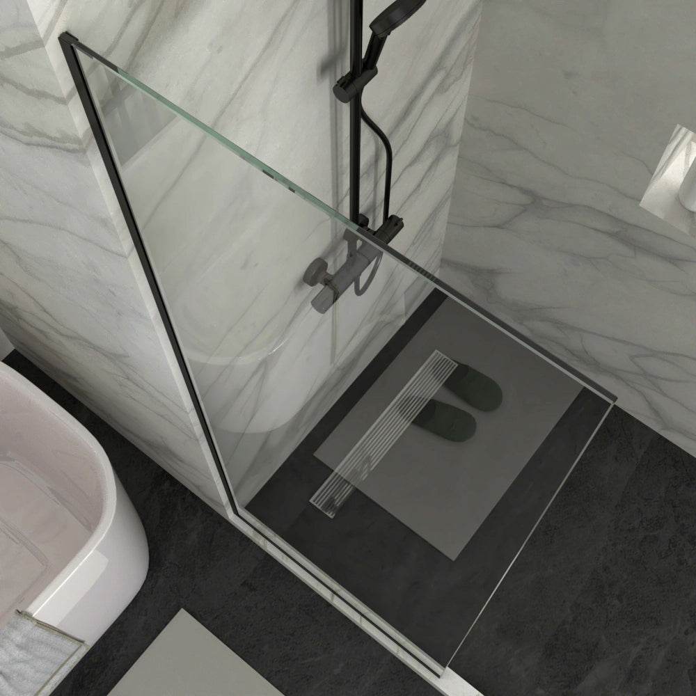 One Single Glass Shower Panel - 3/8-inch Tempered Clear Glass