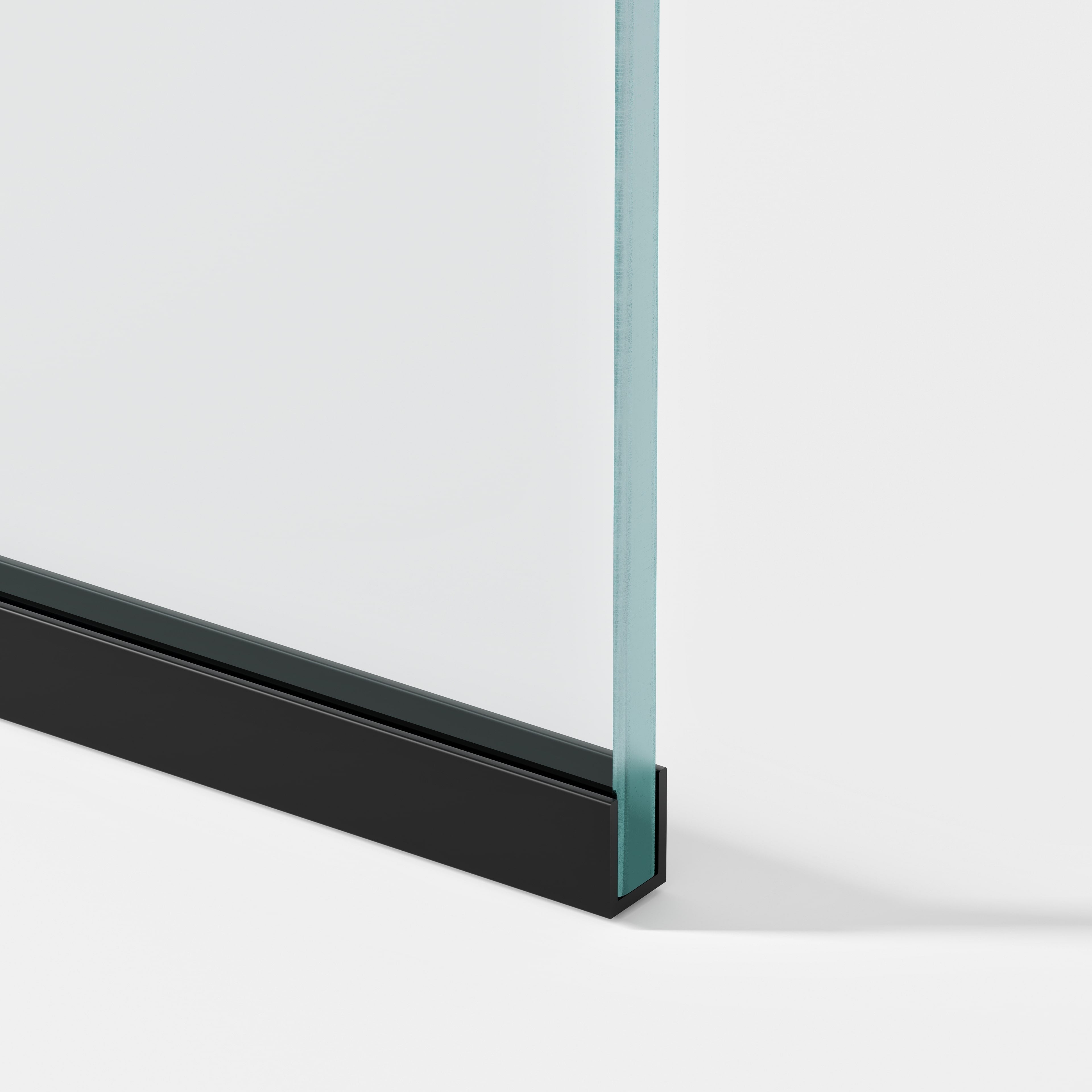 One Single Glass Shower Panel - 3/8-inch Tempered Clear Glass