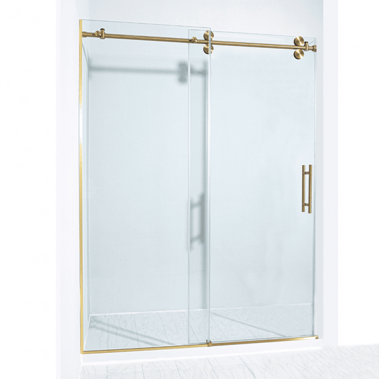 Frameless Sliding Shower Door - Crescent Style