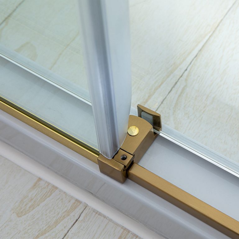 Frameless Sliding Shower Door - Crescent Style